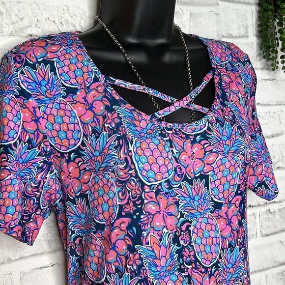 Simply Southern Pineapple Luau Dress Beach Pool Country - Picture 4 of 8